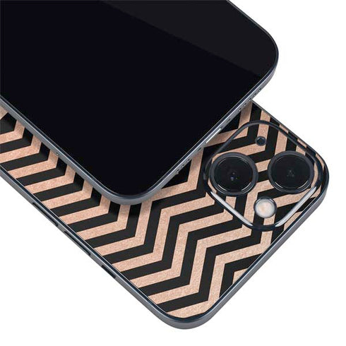 Rose Gold Chevron Split iPhone Skins